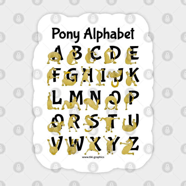 Pony Alphabet Chart Sticker by mailboxdisco